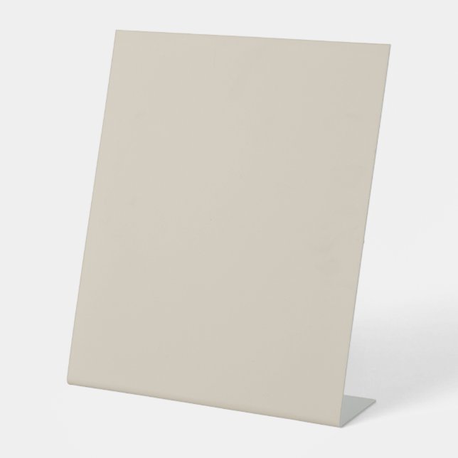 Natural Linen Solid Color Pedestal Sign (Front)