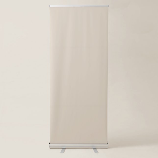 Natural Linen Solid Color Retractable Banner (Front)