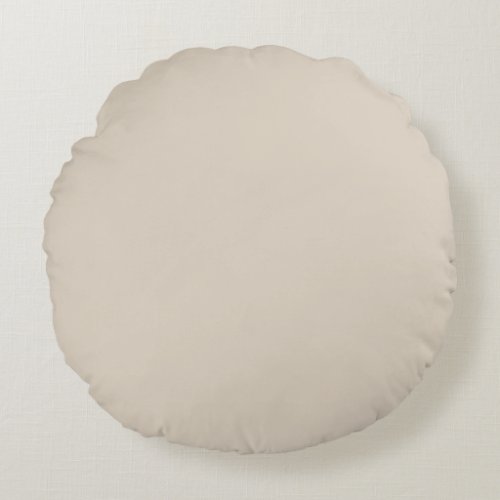 Natural Linen Solid Color Round Pillow