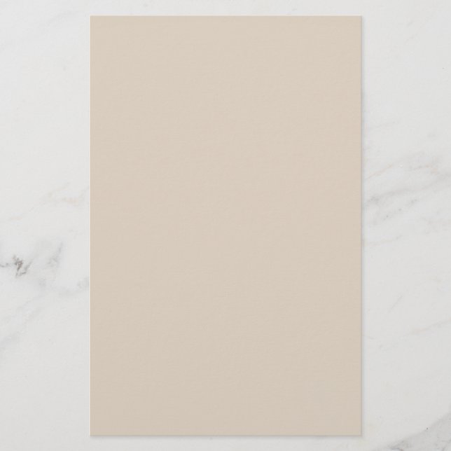 Natural Linen Solid Color Stationery (Front)