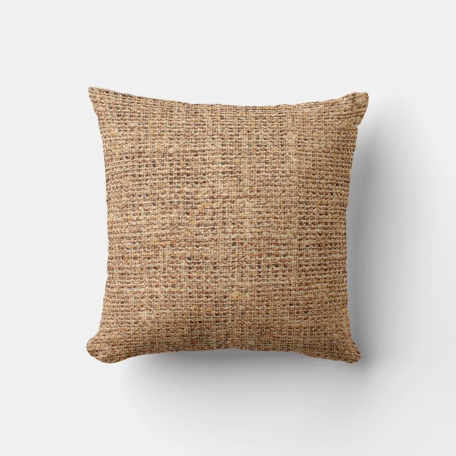Natural linen texture as background throw pillow (Front)