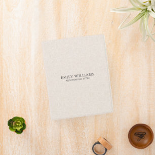Natural Linen Texture Mini Binder