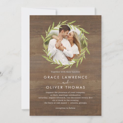 Natural Love Photo Wedding Invitation NLV