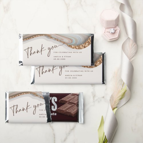 Natural Marble Agate Hershey Bar Favors