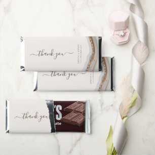 Natural Marble Agate Hershey Bar Thank You Favors