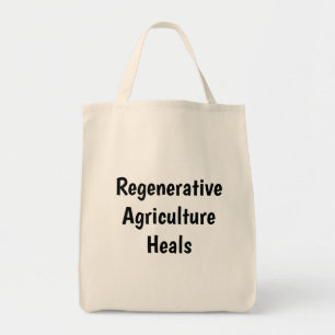 Natural Material "Regenerative Agriculture Heals" Tote Bag