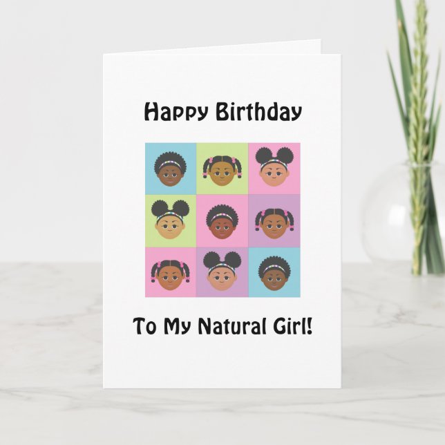 Natural Me Birthday Cards by MDillon Designs (Front)