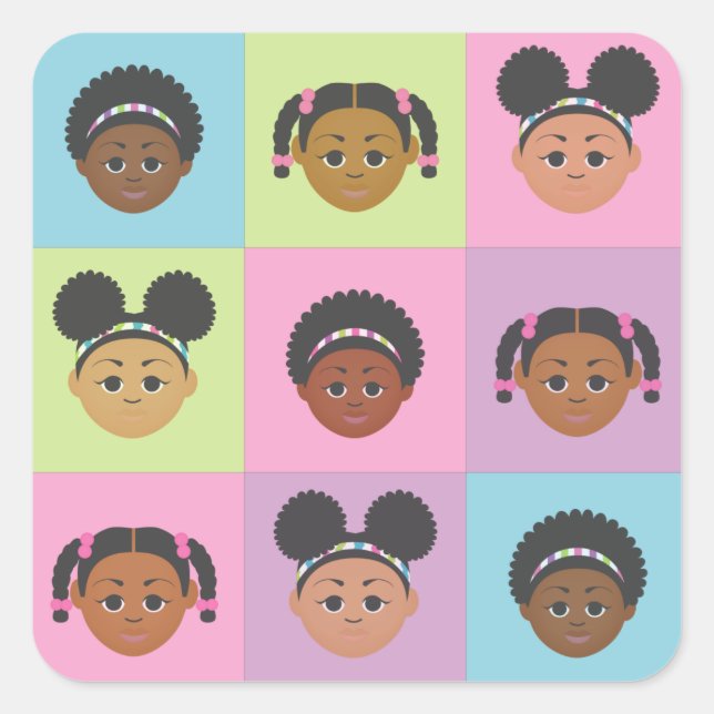 Natural Me Kids by MDillon Designs Square Sticker (Front)