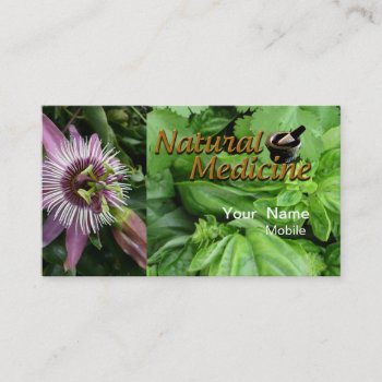 Natural Medicine Business Card by smarttaste at Zazzle