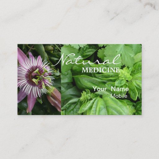 Customizable Natural Medicine Business Card