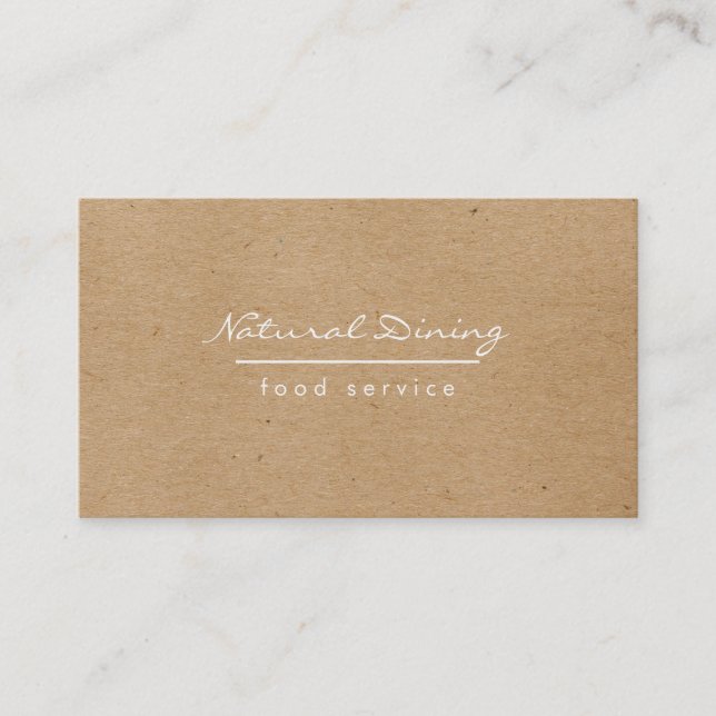 Natural Minimalist Brown Speckled Business Card (Front)