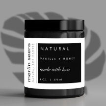 Natural Modern Candle Product Label Stickers
