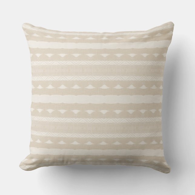 Natural Modern Throw Pillow (Front)