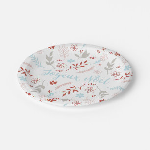 Natural Noël Christmas Holiday Paper Plates