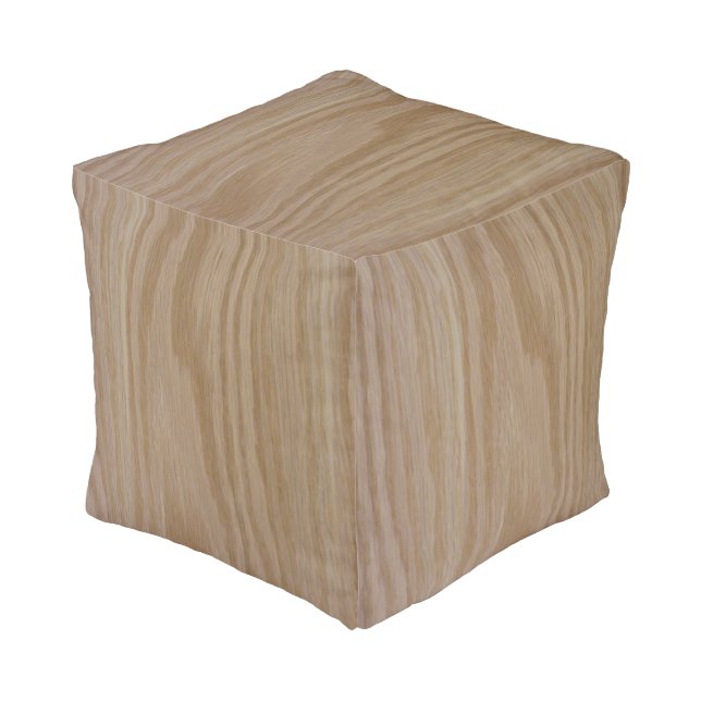 Natural Oak (Photo of) Pouf (Angled Front)