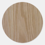 Natural Oak (Photo print of) Classic Round Sticker