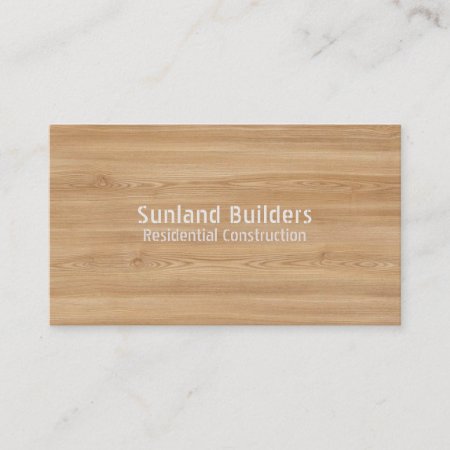 Natural Oak Wood Business Card