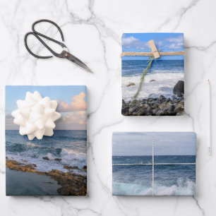 Natural Ocean Hawaiian Landscape Photo Wrapping Paper Sheets
