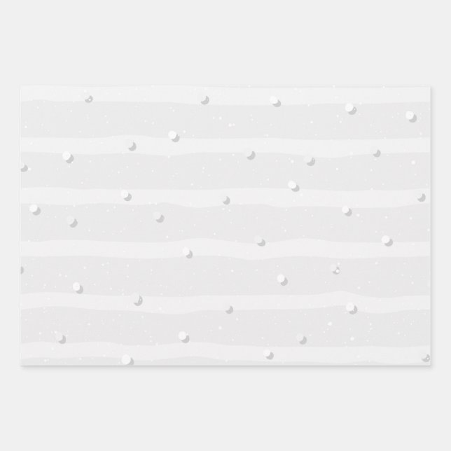 Natural off White Patterned  Wrapping Paper Sheets (Front)