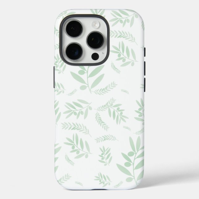 Natural Olive Branch iPhone Case | Botanical  (Back)