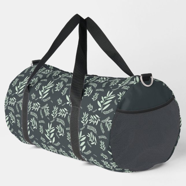 Natural Olive Branch Pattern Duffle Bag – Travel (Right Corner)