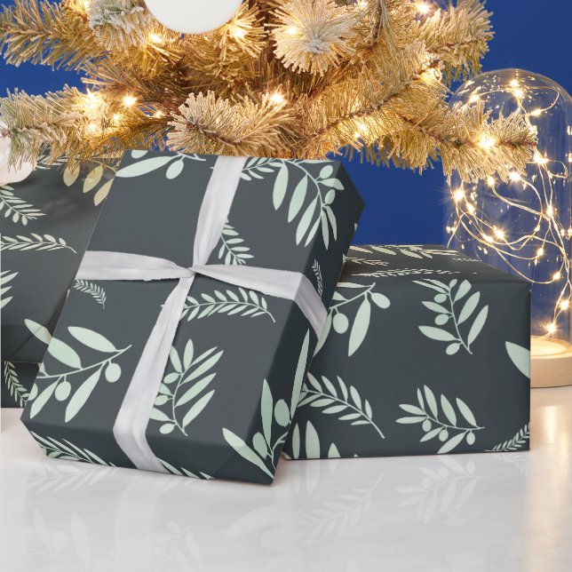 Natural Olive Branch Wrapping Paper  (Holidays)