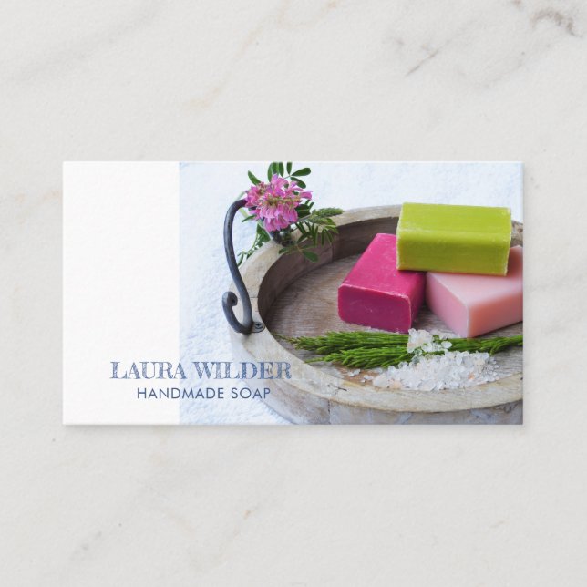 Natural Organic Artisan Handmade Soap Business Card (Front)