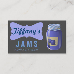 Natural Organic Blueberry Jam Handmade Jams Business Card