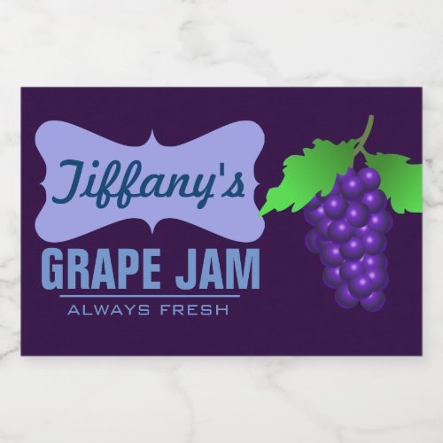 Natural Organic  Grape Jam  Handmade Grape Jelly Food Label