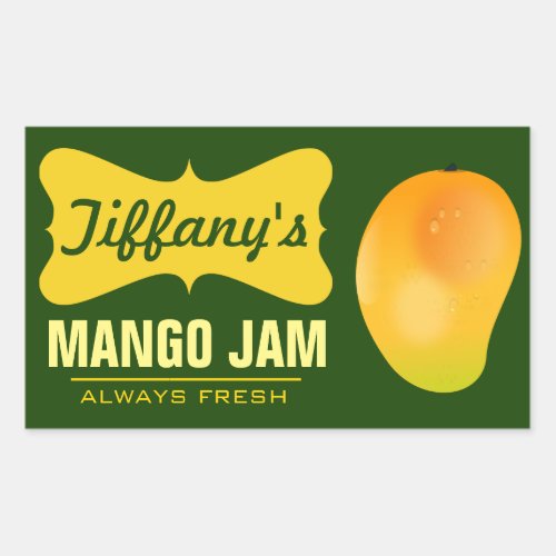 Natural Organic Mango Jam Rectangular Sticker