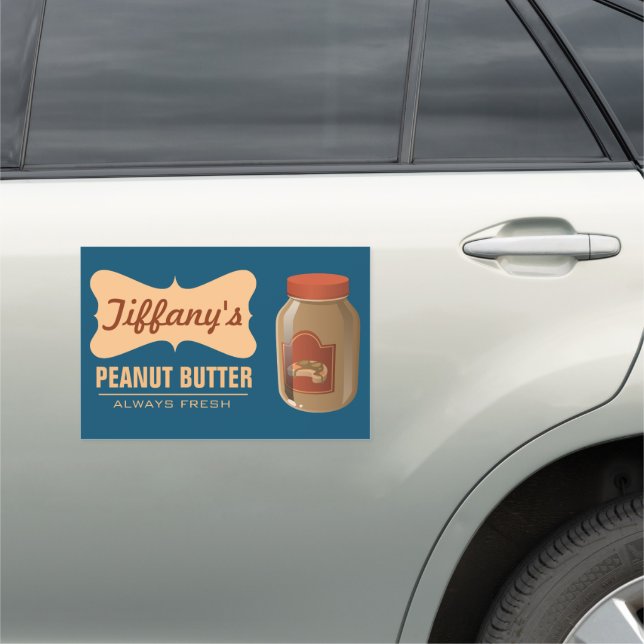 Natural | Organic Peanut Butter | Handmade Butter Car Magnet (In Situ)