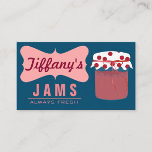 Natural Organic Strawberry Jam Handmade Jams Business Card