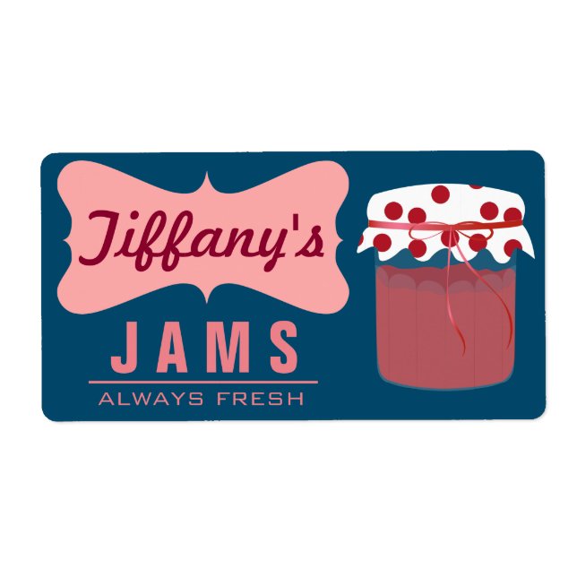Natural Organic | Strawberry Jam | Handmade Jams Label (Front)