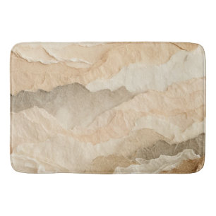 Natural Organic Textured Ripped Layers Bath Mat