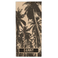 Natural Palm Trees Design to Personalise Wood Flash Drive
