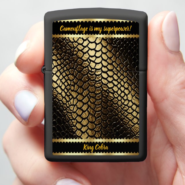 Natural patterns of snake skins in the light zippo lighter (In Hand)
