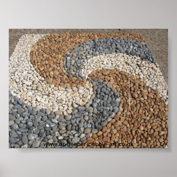 Natural Pebble Spiral Print