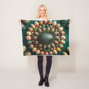 Natural Pebbles And Stones Mandala Art Pattern Fle Fleece Blanket