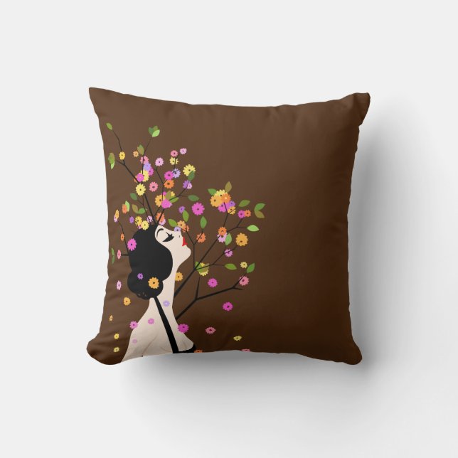 Natural Perfume Throw Pillow (Front)