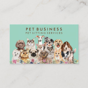Natural Pet Grooming Shampoo Service Business Card