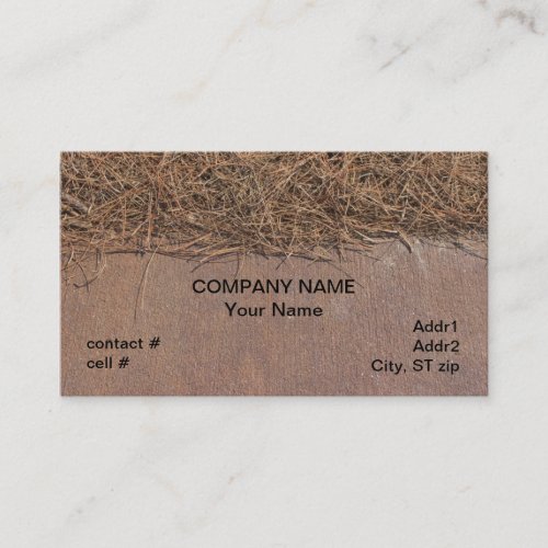 Natural pinestraw mulch business card