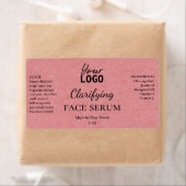 Natural Pink Paper Texture Clarifying Serum Labels | Zazzle