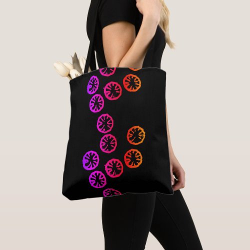 Natural Poppies Multicolor Print Tote
