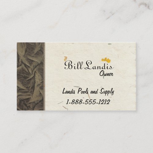 Natural Pressed Paper Business Card Template
