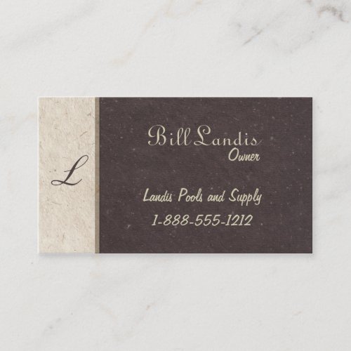 Natural Pressed Paper - Dark Brown Business Cards