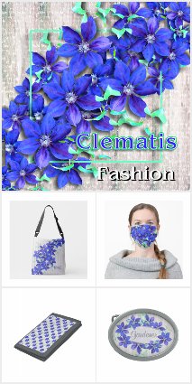 Natural Purple Clematis Flowers - Fashion