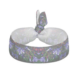 Natural Purple Lilies of the Nile Floral Elastic Hair Tie