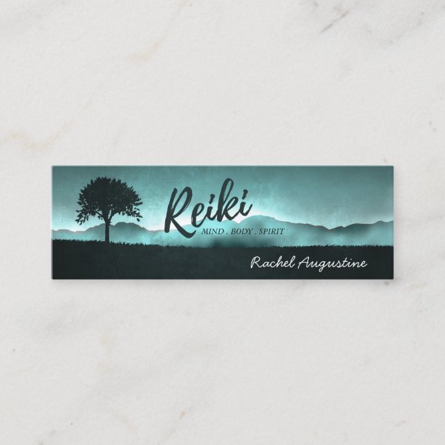 Natural Reiki Master and Yoga Mediation instructor Mini Business Card (Front)