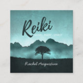 Natural Reiki Master and Yoga Mediation instructor Square Business Card (Front)