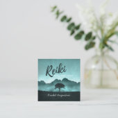 Natural Reiki Master and Yoga Mediation instructor Square Business Card (Standing Front)